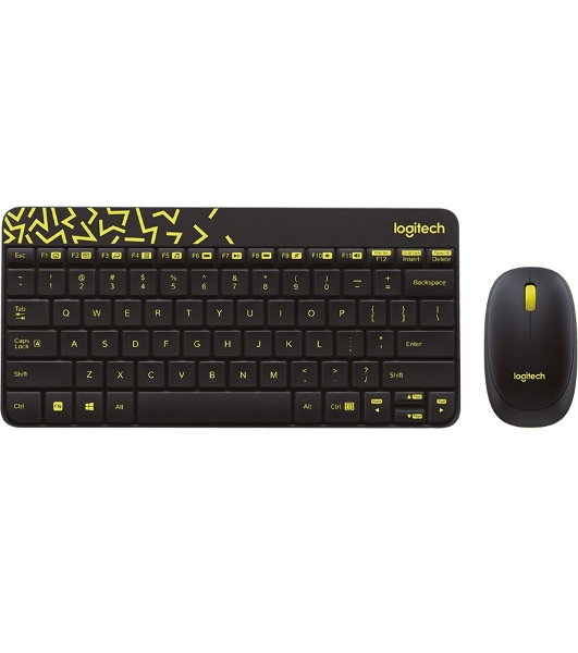 Комплект клавиатура + мышь Logitech Wireless Desktop MK240 Nano черный Retail Combo