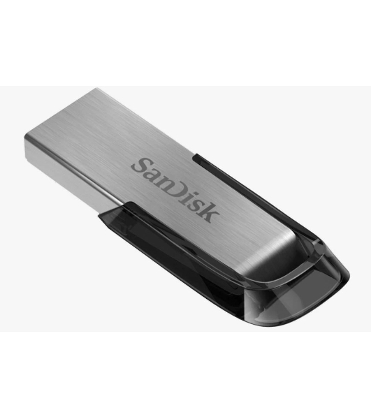 Флешка USB Sandisk CZ73 Cruzer Ultra Flair (SDCZ73-032G-G46), 32Gb, USB 3.0, R/W 150/45, серебристый/черный