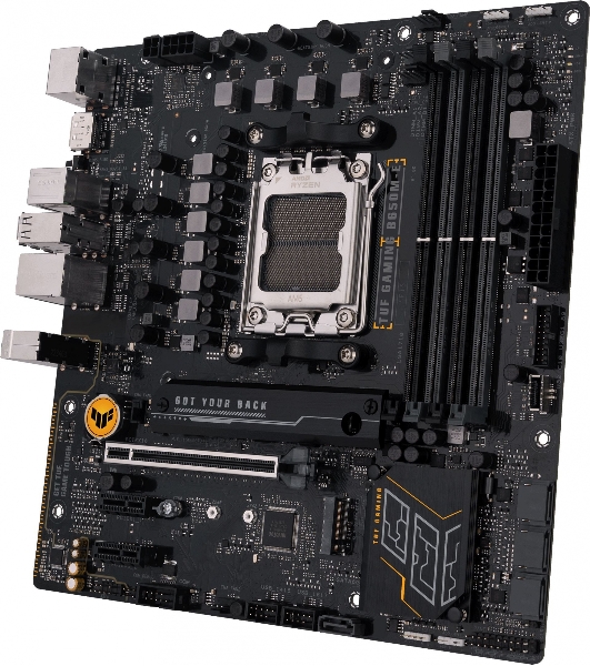 Материнская плата ASUS TUF GAMING B650M-E, AM5, AMD B650, 4xDDR5, 4xSATA, 2xM.2, 1xPCIe 4.0 x16, 2xPCIe x1, 2xDP, 1xHDMI, 1x 2.5Gb LAN, 1xUSB-A 3.2 Gen 2, 2xUSB-A 3.2 Gen 1, 4xUSB 2.0, 1xUSB-C 3.2 Gen 2, 3x3.5 мм, 7.1, mATX
