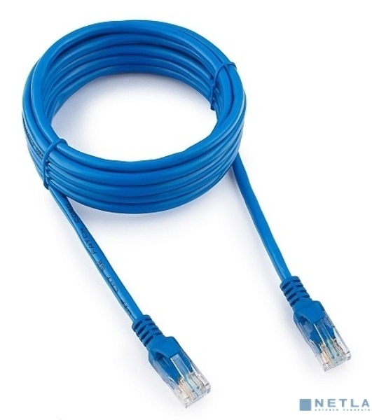 Патч-корд медный UTP Cablexpert PP10-3M/B cat.5e, 3м, литой, многожильный, синий
