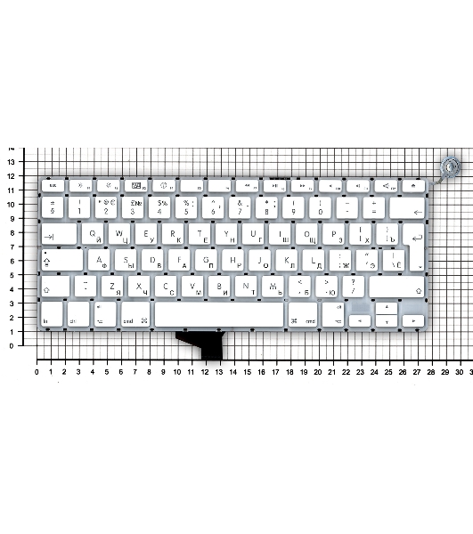 Клавиатура для ноутбука MacBook A1342 белый 13,3' большой Enter
