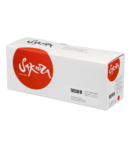 Картридж Sakura TK5240M для Kyocera Mita ECOSYS p5026cdn/p5026cdw/m5526cdn/m5526cdw, пурпурный, 3 000к.