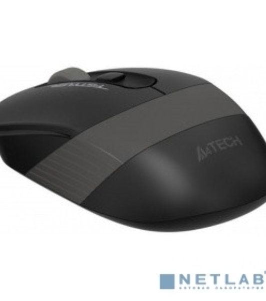 Мышь беспроводная A4Tech Fstyler FG10 черный/серый, 2000 dpi, радиоканал, USB, кнопки - 4
