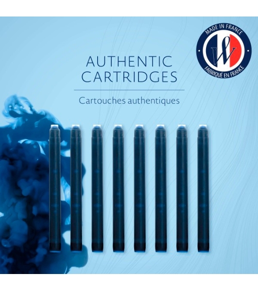 Картридж Waterman Standard (CWS0110910) Mysterious Blue чернила, для ручек перьевых (8шт)