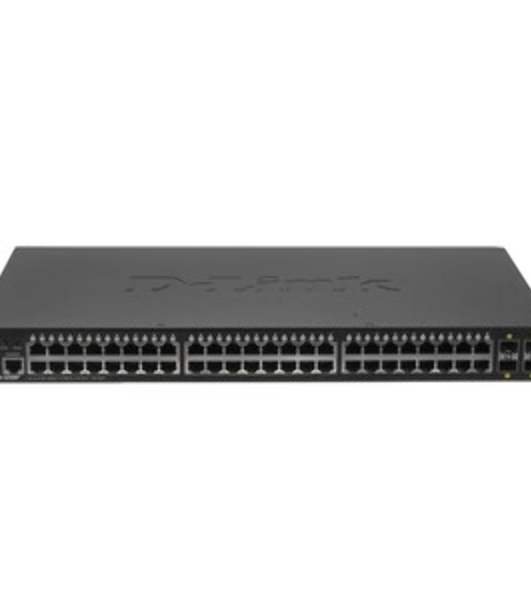 Коммутатор D-Link DGS-1250-52XMP/A1A, 48×1 Гбит/с + 4×10 Гбит/с SFP+, управляемый