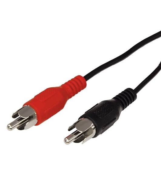 Шнур Rexant 2 RCA - 2 RCA, 1.5 м, черный (10 шт./уп.)