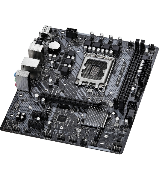 Материнская плата ASRock H610M-H2/M.2 D5, LGA 1700, Intel H610, 2xDDR5, 4xSATA, 1xM.2, 1xPCIe 4.0 x16, 1xPCIe x1, 2xHDMI, 1x 1Gb LAN, 4xUSB-A 2.0, 2xUSB-A 3.2 Gen 1, 3x3.5 мм, 7.1, mATX