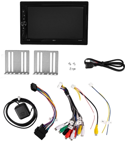 Автомагнитола ACV AD-7002, 2 DIN, 7', Android 11, Bluetooth, USB Type-A, AUX, GPS, CarPlay