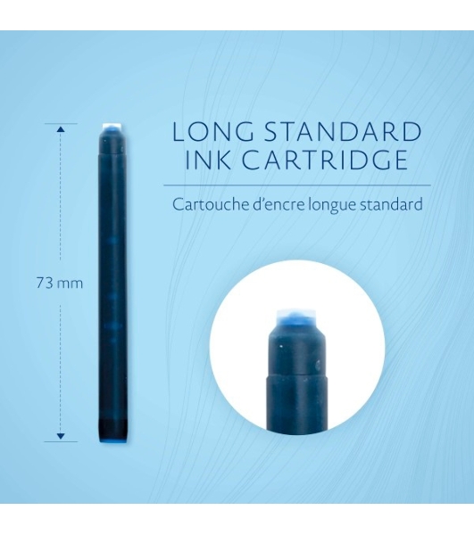Картридж Waterman Standard (CWS0110910) Mysterious Blue чернила, для ручек перьевых (8шт)