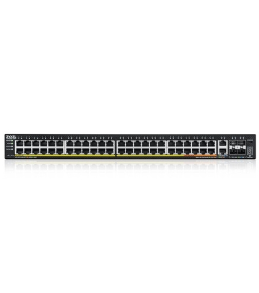 Коммутатор L3 Access Zyxel NebulaFlex Pro XGS2220-54FP, rack 19', 48xRJ-45: 1G PoE+ (8 из них PoE++), 2xRJ-45: 1/2.5/5/10G PoE++, 4xSFP+, бюджет PoE 960 Вт