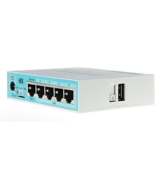 Роутер MikroTik RB750Gr3 hEX (RouterOS L4) with power supply and case 5 port 10/100/1000 гигабитный высокопроизводительный Ethernet