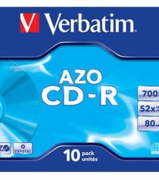 Диск CD-R Verbatim 700Mb 52x Jewel case (10шт) (43327)