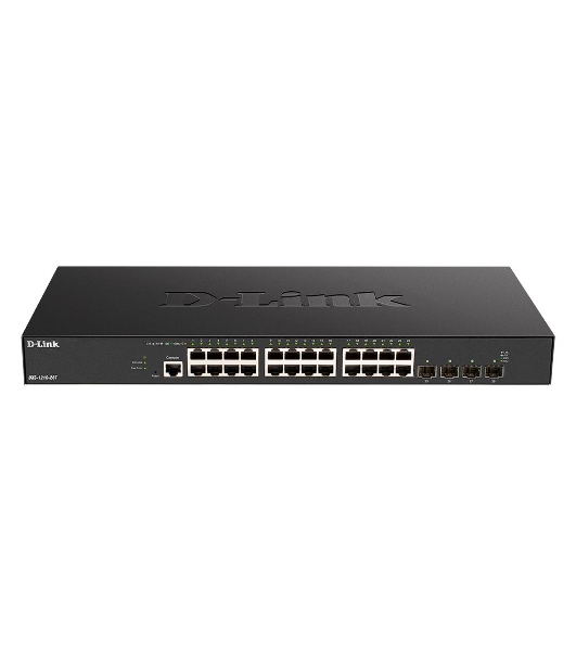 Коммутатор D-Link DXS-1210-28T/A1A, 24×10 Гбит/с + 4×25 Гбит/с SFP28, управляемый