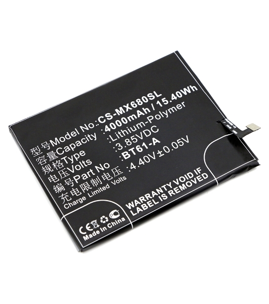 Аккумулятор CameronSino CS-MX680SL BT61-A для MeiZu M3 Note3.85V, 4000mAh, 15.40Wh