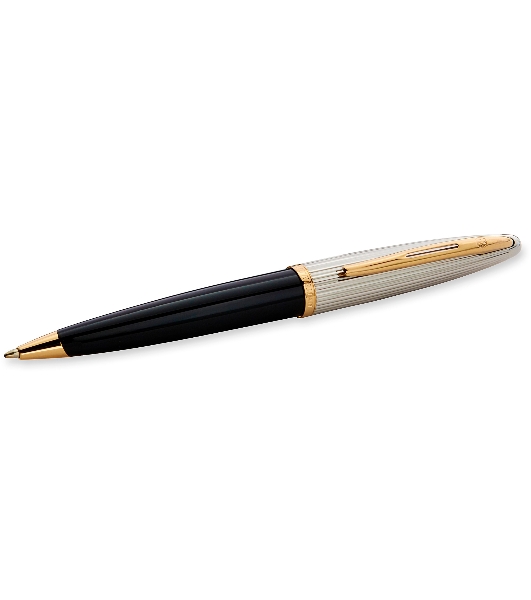Ручка шариковая Waterman Carene De Luxe (CWS0700000) Black Silver GT, M, син. черн. подар.кор.