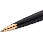 Ручка шариковая Waterman Carene De Luxe (CWS0700000) Black Silver GT, M, син. черн. подар.кор., фото3