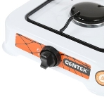 Плита настольная газовая Centek CT-1520 белый, 1.7 кВт, газ, конфорки - 1, эмаль, поворотные переключатели, фото9