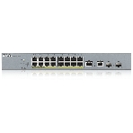 Коммутатор Zyxel GS1350-18HP, 16xGE PoE+, 2xCombo (SFP/RJ-45), бюджет PoE 250 Вт, дальность передачи питания до 250 м, автоперезагрузка PoE-портов, повышенная защита от перенапряжений и электростатических разряд, фото2