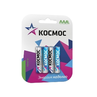 Элемент питания Космос алкалиновый AAA/LR03 BP-4 (блист.4шт)