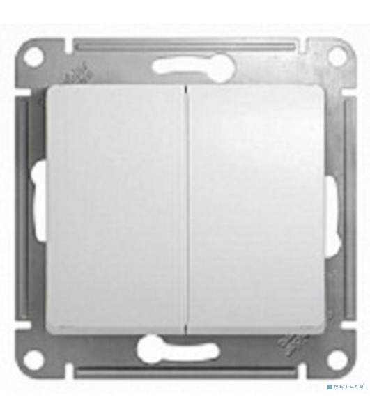 Механизм выключателя 2-кл. СП Glossa 10А IP20 10AX бел. SchE GSL000151
