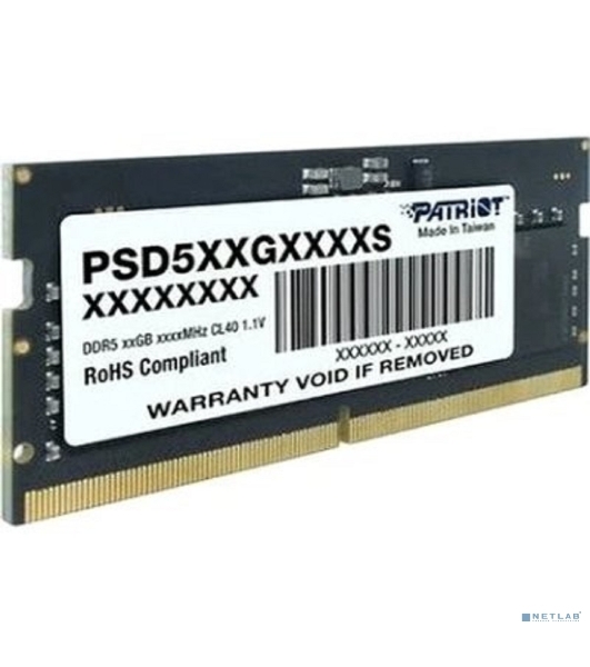 Оперативная память Patriot Signature, DDR5, 16GB (1x16 GB), 5600 MHz, CL46, SO-DIMM