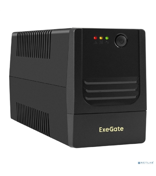 Источник бесперебойного питания ExeGate Power NB-1000.LED.AVR.2SH.USB (1000VA/650W, LED, AVR, 2*Schuko, USB, батарея 12V 9Ah, черный)
