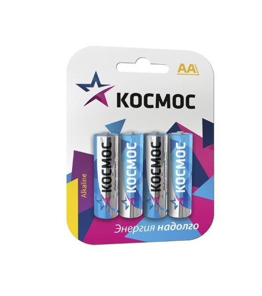 Элемент питания Космос алкалиновый LR LR6 BP-4 (блист.4шт)