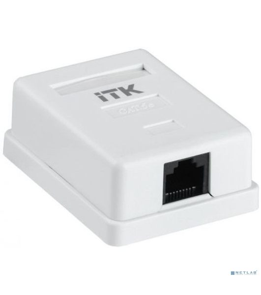 Розетка ITK GENERICA CS2-1C5EU-12-G настенная 49.2x65.5x25.2мм RJ45 ABS белый (упак.:1шт)