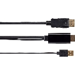 Кабель-переходник HDMI(M) +USB---> DP(M) 4K*60Hz 1.8M, VCOM, фото12