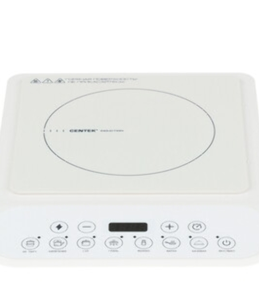 Плита настольная электрическая Centek CT-1517 белый, 2 кВт, индукция, конфорки - 1, стеклокерамика, сенсор