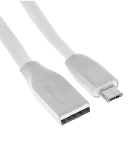 Кабель USB2.0 Cablexpert CC-G-mUSB01W-3M, AM/microB, серия Gold, длина 3м, белый, блистер