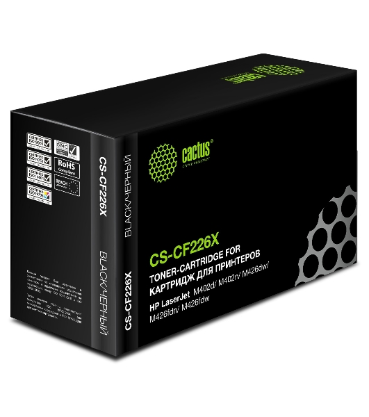 Картридж лазерный Cactus CS-CF226X черный, для HP LJ M402d/M402n/M426dw/M426fdn/M426fdw (9000 стр.) (аналог CF226X)