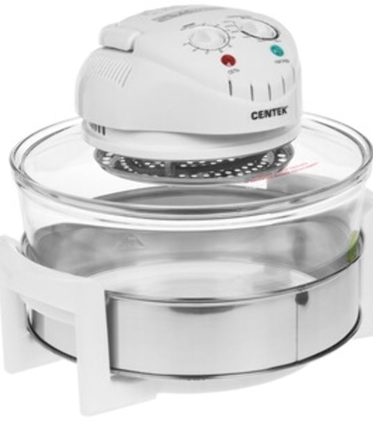 Аэрогриль Centek Ct-1456 белый, 1400 Вт, 12 л, механическое управление, 0 программ