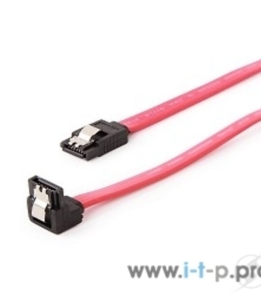 Кабель интерфейсный SATA Cablexpert CC-SATAM-DATA90, 50 см, угловой разъем, 7pin/7pin, защелка, пакет