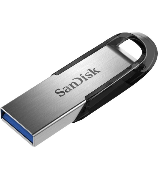 Флешка USB Sandisk CZ73 Cruzer Ultra Flair (SDCZ73-128G-G46), 128Gb, USB 3.0, R/W 150/45, серебристый/черный
