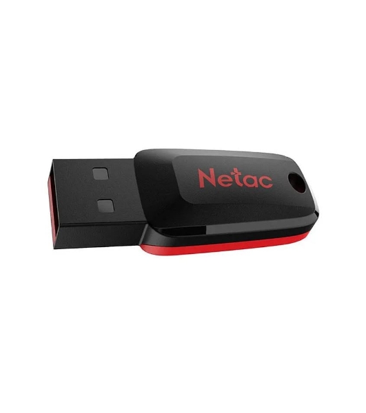 Флешка USB Netac U197 (NT03U197N-016G-20BK), 16Gb, USB 2.0, R/W 25/10, черный/красный