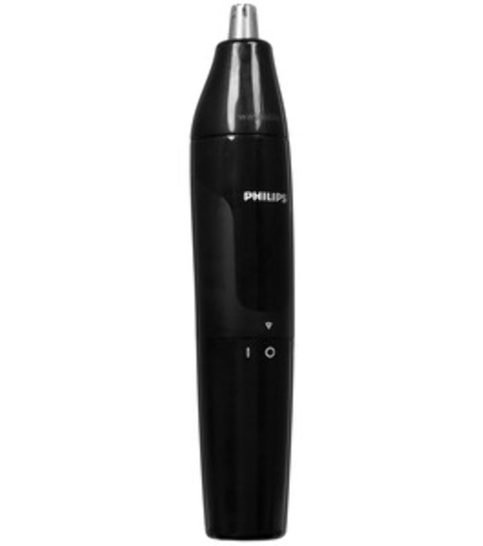 Триммер для носа Philips NT1620/15 роторный режущий элемент, водонепроницаемый корпус - пластик, цвет - черный, в комплекте батарейка АА
