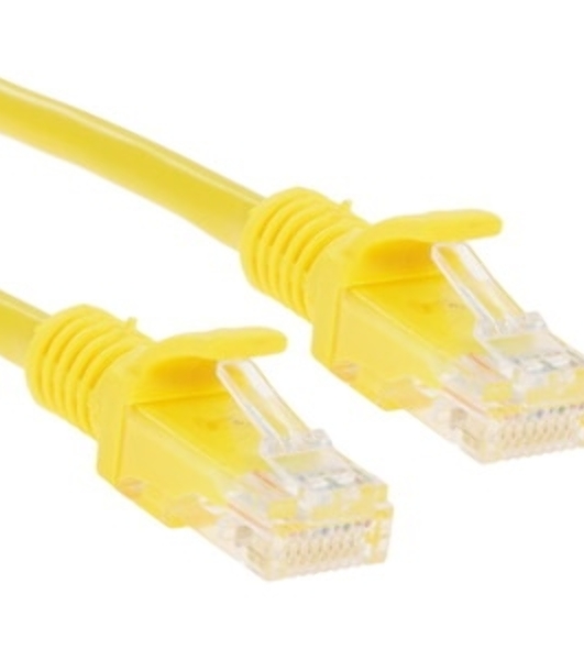 Патч-корд медный UTP Cablexpert PP10-3M/Y cat.5e, 3м, литой, многожильный, желтый
