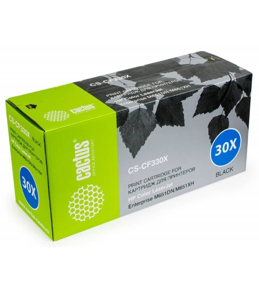 Картридж лазерный Cactus CS-CF330X черный (20500 стр.) для HP Color LaserJet M651dn/M651n/M651xh