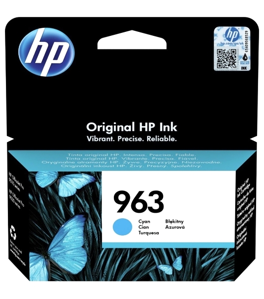 Картридж струйный HP 963 3JA23AE голубой (700 стр) для HP OfficeJet Pro 901x/902x