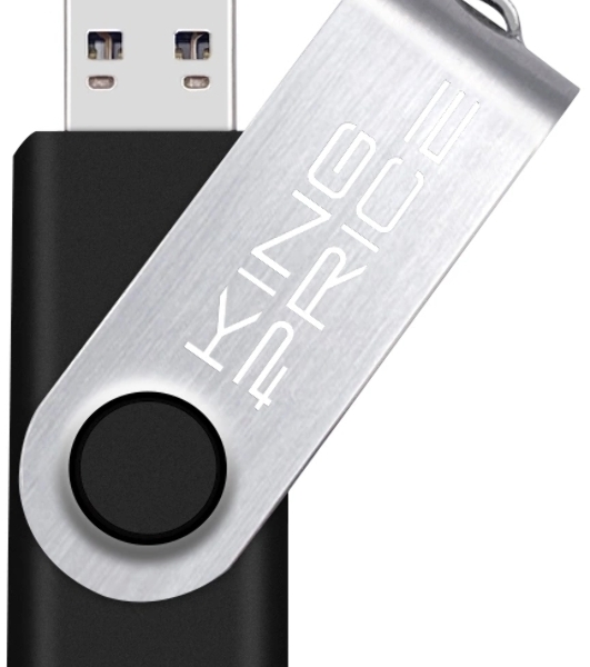 Флешка USB KingPrice KPFD2 (KPFD2A032ABK), 32Gb, USB 2.0, R/W 20/10, черный/сере