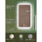 Зеркало Bau Stil 40х70, LeD подсветка, сенсор, антипар, пластиковый защитный корпус, фото7