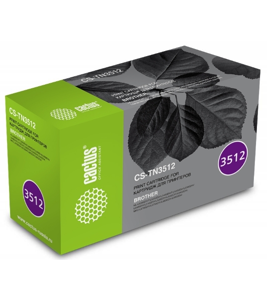 Картридж лазерный Cactus CS-TN3512 черный (12000 стр.) для Brother DCP L6600DWHL/L6250DNHL/L6300DWHL/L6400DWHL/L6400DWTMFC/L6800DWMFC/L6800DWTMFC/L6900DWMFC/L6900DWT