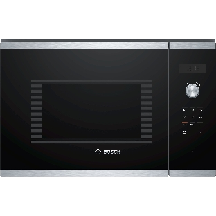 Встраиваемая микроволновая печь Bosch BFL554MS0 нержавеющая сталь/черный, 25 л, 900 Вт, переключатели - поворотный механизм/сенсор