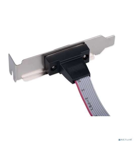 Планка на заднюю панель низкопрофильная Cablexpert CCDB9RECEPTACLE-LP, 1 порт COM/RS-232/DB9-M