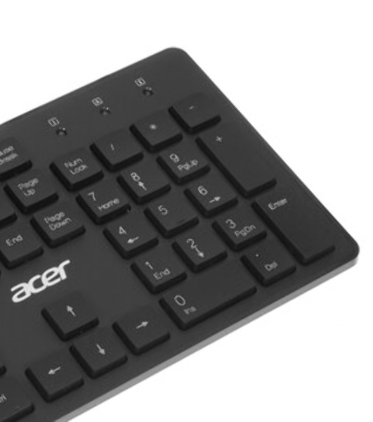 Клавиатура проводная Acer OKW020, USB, черный