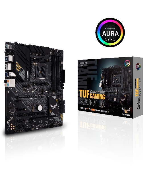 Материнская плата ASUS TUF GAMING B550-PLUS, AM4, AMD B550, 4xDDR4, 6xSATA, 2xM.2, 1xPCIe 4.0 x16, 1xPCIe 3.0 x16, 3xPCIe x1, 1xHDMI, 1xDP, 1x 2.5Gb LAN, 4xUSB-A 3.2 Gen 1, 1xUSB-A 3.2 Gen 2, 2xUSB-A 2.0, 1xUSB-C 3.2 Gen 2, 5x3.5 мм, 7.1, ATX