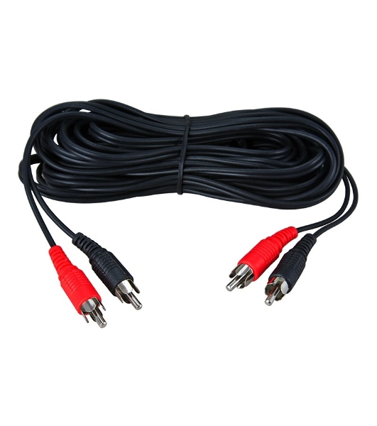 Шнур Rexant 2 RCA - 2 RCA, 3 м, черный (10 шт./уп.)