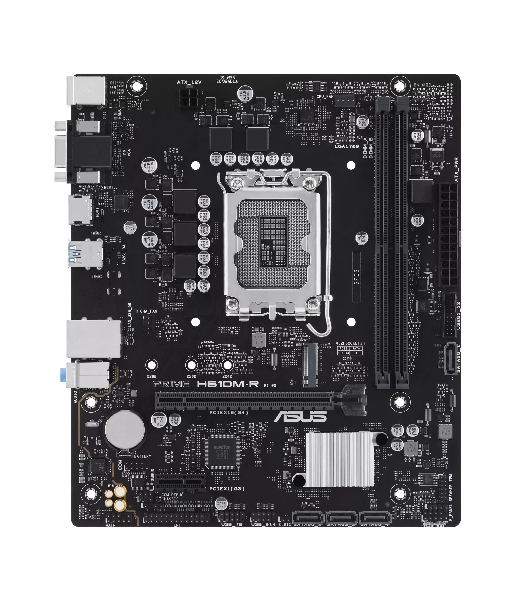 Материнская плата ASUS PRIME H610M-R-SI, LGA 1700, Intel H610, 2xDDR5, 4xSATA, 1xM.2, 1xPCIe 4.0 x16, 1x1Gb LAN, 2xUSB-A 2.0, 2xUSB-A 3.2 Gen 1, 1xVGA, 1xHDMI, 1xDP, 3x3.5 мм, 1xRS-232, 1xLPT, 7.1, mATX