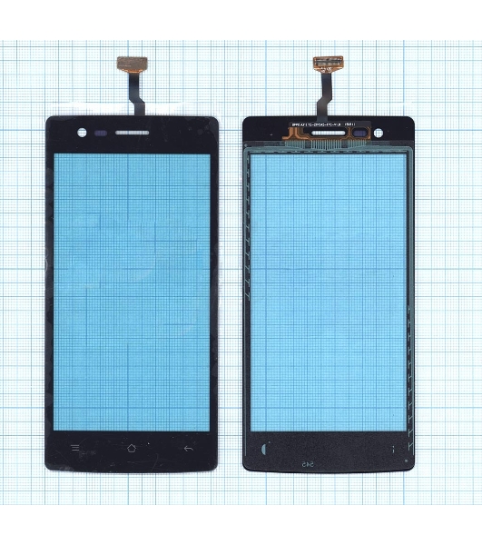 Сенсорное стекло (тачскрин) для OPPO Neo 5 (2015), черное